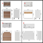 ZNTS 4 Piece Kitchen Cabinet Set White Engineered Wood 3067655