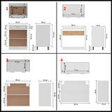 ZNTS 4 Piece Kitchen Cabinet Set White Engineered Wood 3067655