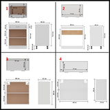 4 Piece Kitchen Cabinet Set Lyon White Engineered Wood 3067655