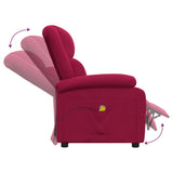 Massage Chair Wine Red Velvet 342415