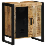Bathroom Furniture Set with Shelf 4 pcs Brown Solid Mango Wood 3305700