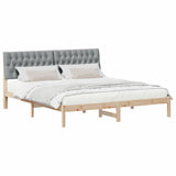 Bed Frame with Upholstered Headboard Brown 180 x 200 cm 3394383