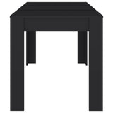 ZNTS Dining Table Black 140x74.5x76 cm Engineered Wood 804203