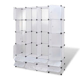 Modular Cabinet 18 Compartments White 37x146x180.5 cm 240502