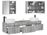 Bathroom Cabinet Set 5 pcs Grey Sonoma 53 x 15.5 x 70 cm 3406652