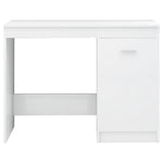 ZNTS Desk High Gloss White 140x50x76 cm Engineered Wood 3054786