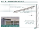 3.5Lx2.5M Retractable Manual/Electric Awning-Cream White/White T3398P320079