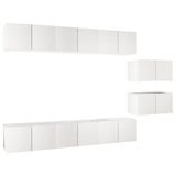 TV Cabinets 8 pcs White Engineered Wood 3078727