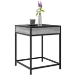 ZNTS Coffee Table with Infinity LED Grey Sonoma 40x40x51 cm 847675