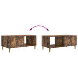 Coffee Table Smoked Oak 90 x 50 x 40 cm Engineered Wood 895190