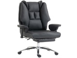 Executive Office Chair, Reclining Desk Chair with Footrest, Adjustable Armrests, Pet Friendly Faux T3398P550247