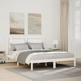 Extra Long Bed Frame without Mattress White 160x210 cm Solid Wood 3309190