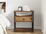 Bedside Cabinet Old Wood 40 x 42 x 55 cm Engineered Wood 881881