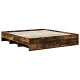Bed Frame Smoked Oak 200 x 200 cm Engineered Wood 3408820