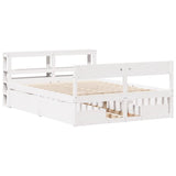 Bed Frame without Mattress White 140x200 cm Solid Wood Pine 3306382