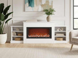 Electric Fireplace White 140 x 30 x 67 cm Engineered wood 8021143