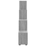Staircase Bookcase Grey Sonoma 142 cm Engineered Wood 342601