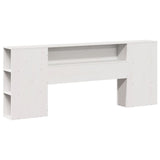ZNTS Bookcase Bed without Mattress White 180x200 cm Super King Solid Wood Pine 3321859
