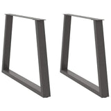 Dining Table Legs V-Shape 2 pcs Anthracite 100x cm Steel 4012582