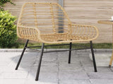 Garden Chairs 2 pcs Brown Poly Rattan 369092