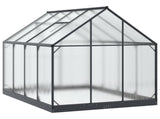 Garden Greenhouse with Door Anthracite 183.5 x 243.5 x 207 cm 3433042