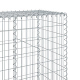 Gabion Basket with Cover 100x50x200 cm Galvanised Iron 3295166
