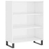 Shelf Cabinet High Gloss White 69.5x32.5x90 cm Engineered Wood 828390