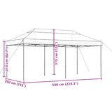 Foldable Party Tent Pop-Up Brown 580x292x315 cm 4004940