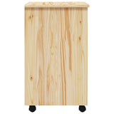 Rolling Cabinet with Drawers MOSS Clear Varnish Solid Pine wood 42032401