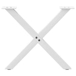 ZNTS Coffee Table Legs X-Shaped 2 pcs White 60x cm Steel 4012901