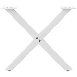 ZNTS Coffee Table Legs X-Shaped 2 pcs White 60x cm Steel 4012901