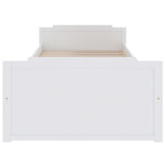 Bed Frame without Mattress White Solid Wood Pine 90x200 cm 322160