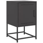 ZNTS Bedside Cabinet Black 36x39x60.5 cm Steel 846446