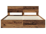 Bed Frame with Headboard Old Wood 140 x 200 cm Solid Pine Wood 3410598