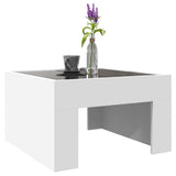 Coffee Table with Infinity LED White 50x50x30 cm 847602