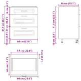 Kitchen Base Cabinet "Kalmar" Sonoma Oak Engineered Wood 854282