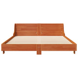 Bed Frame without Mattress Wax Brown 120x200 cm Solid Wood Pine 850733