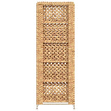 Storage Unit Brown Water hyacinth, Metal Compact Storage Unit 245492