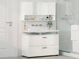 Bathroom Furniture Set with Drawer 2 pcs High Gloss White 3393017