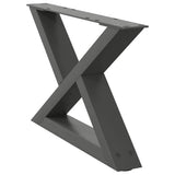 Coffee Table Legs 2 pcs Anthracite 50x cm Steel 4012686