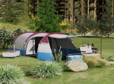 Camping Tent, Large Tunnel Tent with Bedroom and Living Area, 2000mm Waterproof, Portable with Bag T3398P349051
