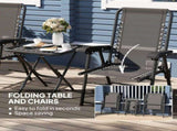Three-Piece Garden Table and Chair Set - Black T3398P323786