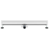 Wall Mounted Shower Drain Silver 90 cm Stainless Steel 304 42015995