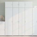 Highboard White 80x42.5x185 cm Engineered Wood 3281434