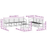 Outdoor Sofa Set 8 pcs Natural Solid Acacia Wood 3366127