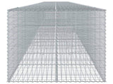Gabion Basket with Cover 1200x100x100 cm Galvanised Iron 3295212