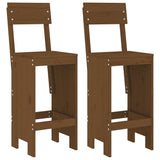 Bar Stools 2 pcs Honey Brown 40x48.5x115.5 cm Solid Wood Pine 825362