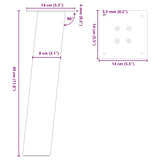 Coffee Table Legs 4 pcs White 30 cm Steel 4012497