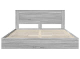 Storage Bed Grey Sonoma 150 x 200 cm Engineered Wood 3410238