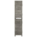 3-Panel Room Divider Grey 106.5x166 cm Solid Wood 338574